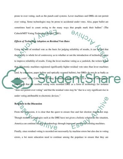 Machine Types, Usage and Impact on Residual Votes