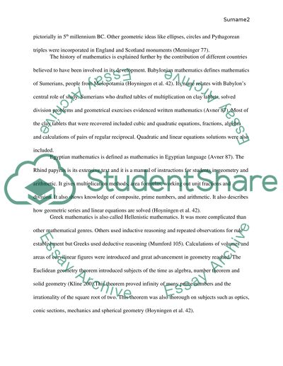 How concerns of commerce and business spur on the development of mathematics