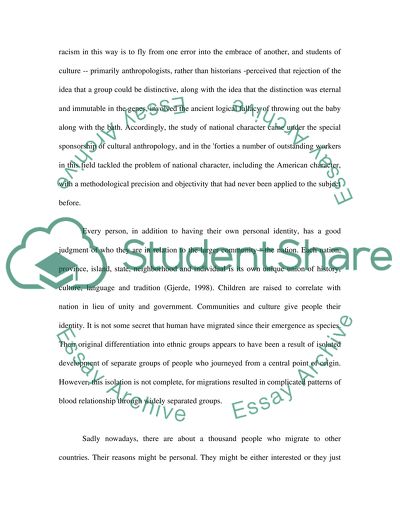 The Generalization about the National Character