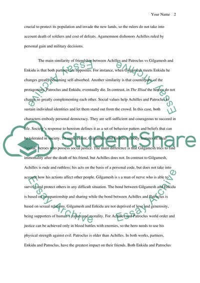 The Illiad and Gilgamesh