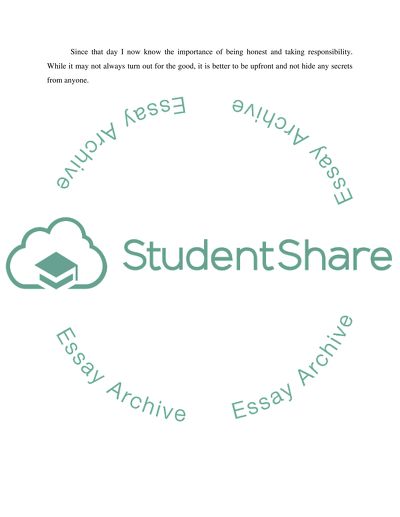 This I Believe: The Traits of Honesty and Responsibility