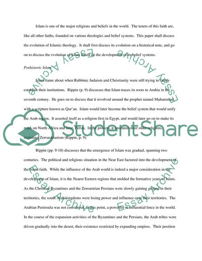 Evolution of Islamic Theology