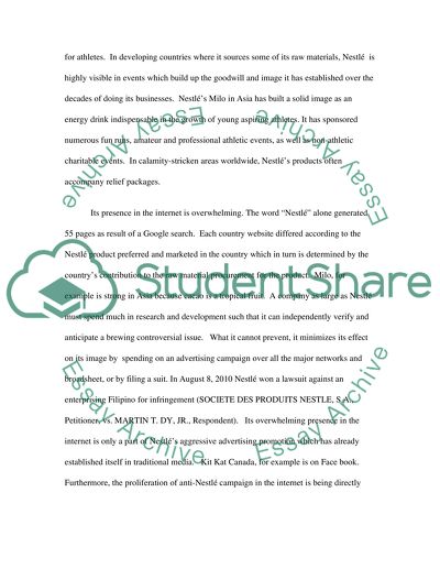 Nestlé uk essay image