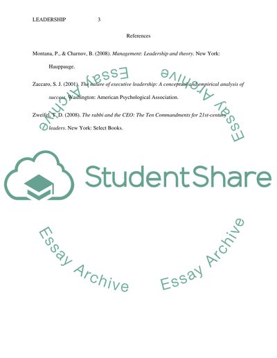 The Nature of Executive Leadership