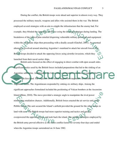 Analysis of Falklands or Malvinas Conflict