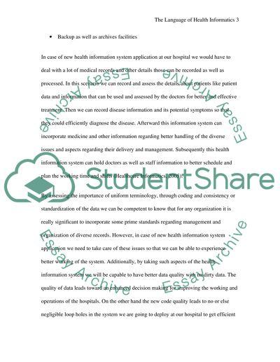 The Language of Health Informatics (M3C)