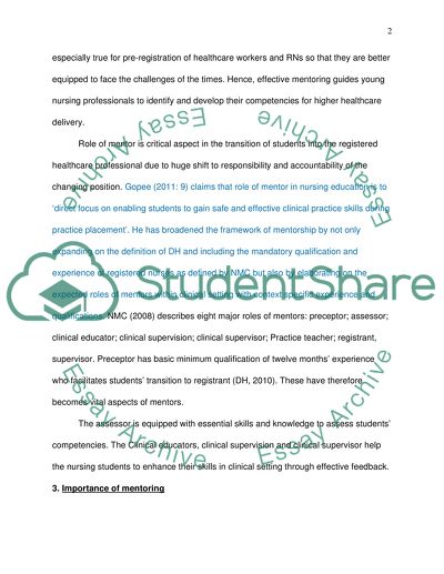 Professional development and the role of mentorship