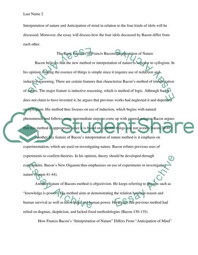 Francis Bacons The New Organon