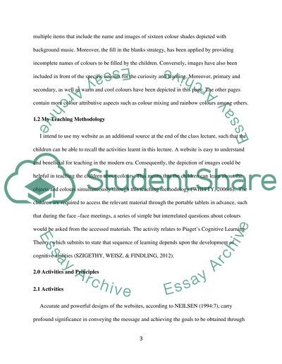 The Production of an Educational Website