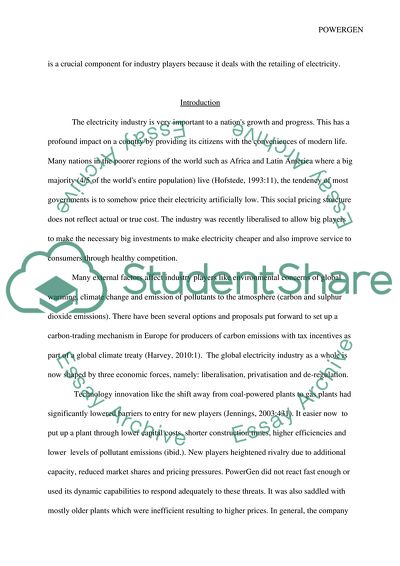 Corporate Strategy: PowerGen