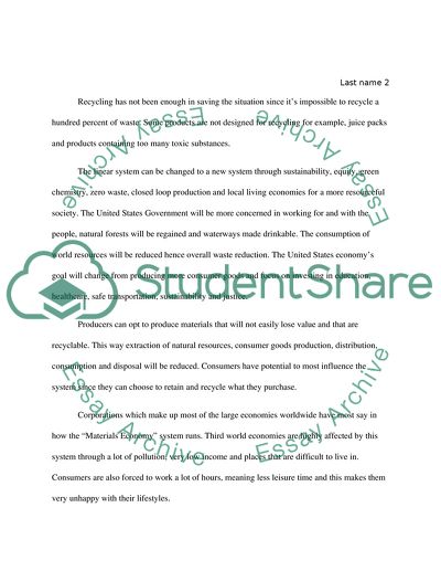 Golden Arrow of Consumption in The Story of Stuff Project by Annie Leonard