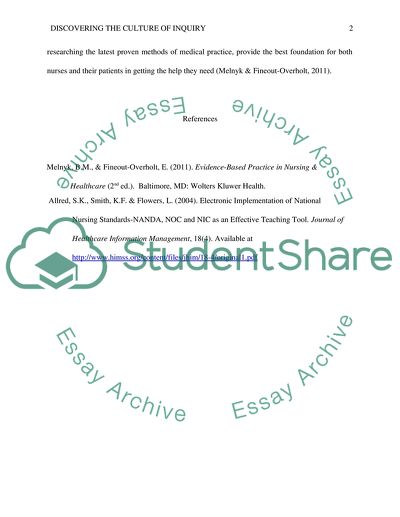 Discovering the Culture of Inquiry