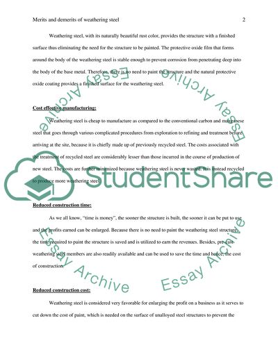 Merits and Demerits of Weathering Steel