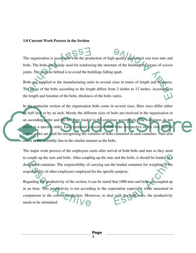 Operational Management: the Production of High Quality Galvanised Cast Iron Nuts and Bolts