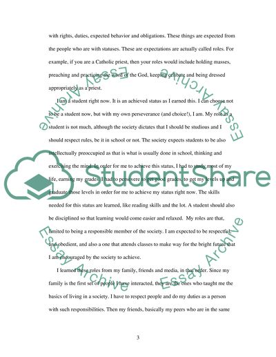 My Status in Society