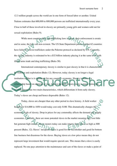 International Contemporary Slavery