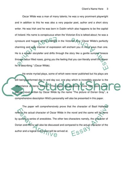 The Most Important Characters of the Picture of Dorian Gray