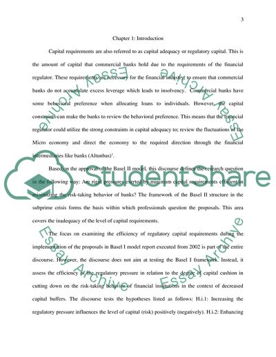Capital Requirements and Risk Behavior of Banks
