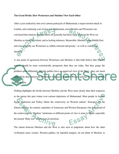 How Westerners and Muslims View Each Other
