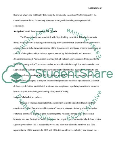 Alcohol Use in Micronesia