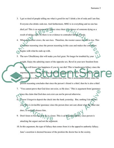 Fallacies in Logic and Reasoning, Inductive and Deductive Reasoning