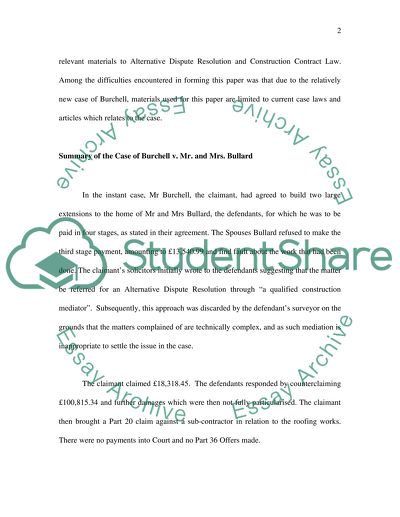 Construction Contracts and its Relation with Alternative Dispute Resolution