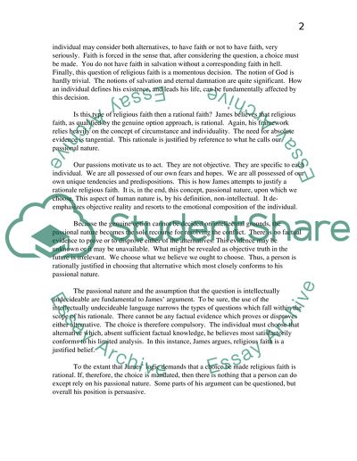 The Will to Believe by William James