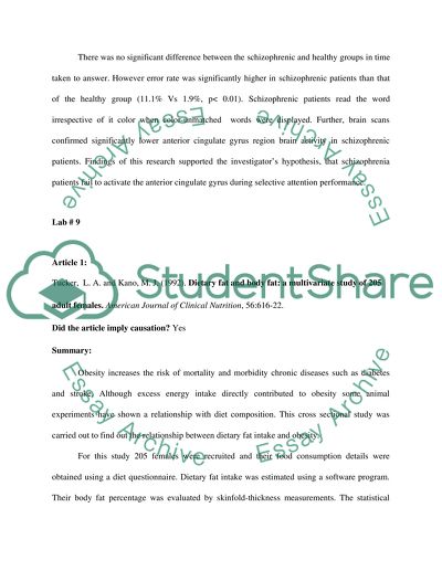 Attention Deficits in Schizophrenia