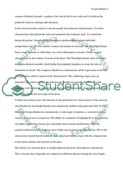 Overview of Moonlight Sonata by Beethoven