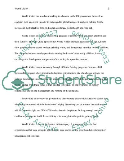 World Vision research Paper