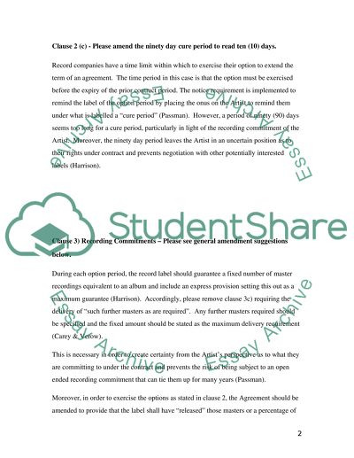 The Amend a Music Industry Agreement