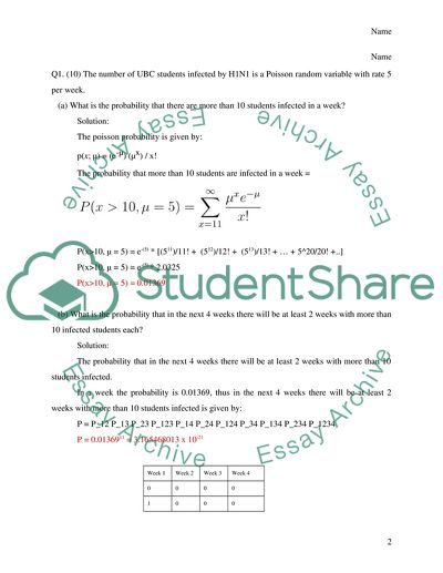 Statistics assignment