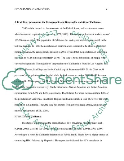 Human Immunodeficiency Virus: A Brief Description about the Demographic Statistics of California
