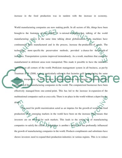 The history of manufacturing worldwide and its influence on societies and global power