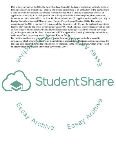 Internationalization Theories