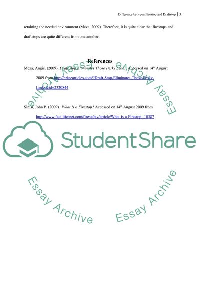 Difference between Firestop and Draftstop