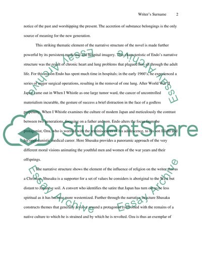 When I Whistle by Shusaku Endo