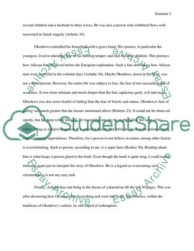 Analysis of Things Fall Apart by Chinua Achebe