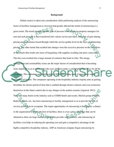 Outsourcing of Facilities Management