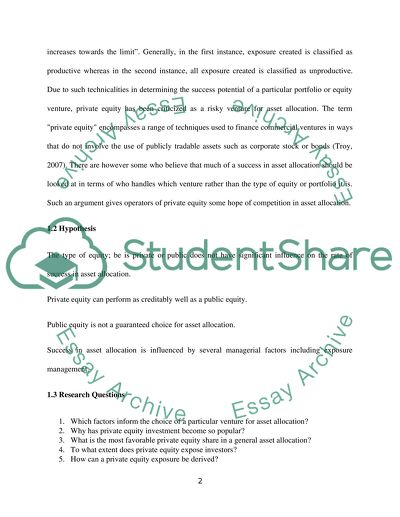Risk Management and asset allocation