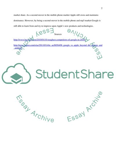 Google and Apple in the Mobile Phone Market