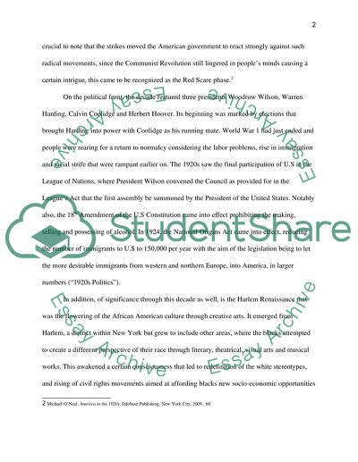 The reality of the 1920s in the US