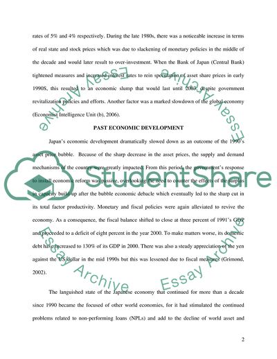 Analysis of Japans Economic Strengths and Weaknesses Overview