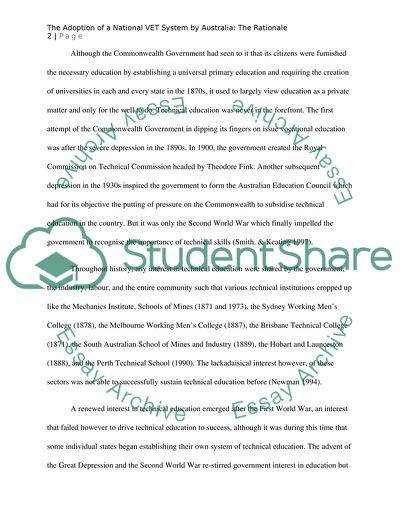 The National VET System of Australia