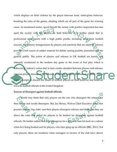 Initiatives to Develop Respect towards Referees in the United Kingdom