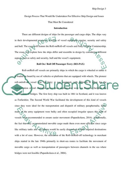 Effective Ship Design and Issues That Must Be Considered