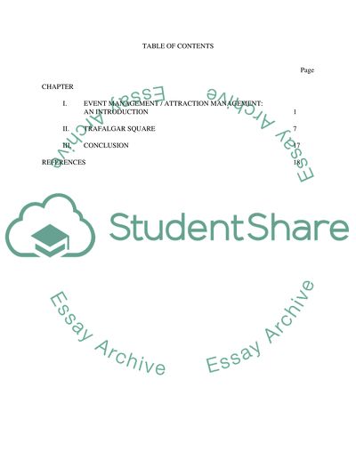 Event Management: Attraction Management