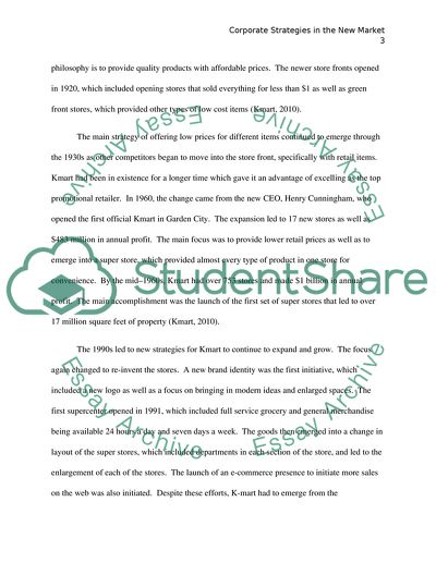 Corporate Strategies in the New Market