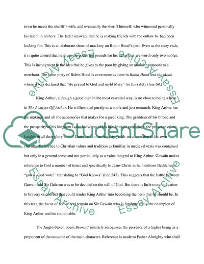 Robin Hood, King Arthur and Beowulf