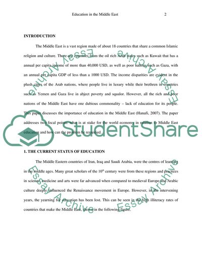 Education in the Middle East